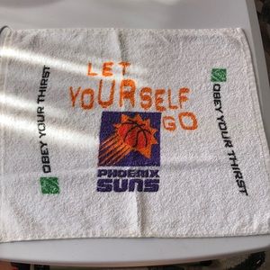 Phoenix suns towel, with Dec 4 1996 and Partial 1998 ticket stubs